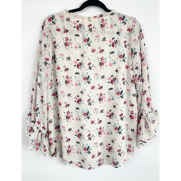 Matilda Jane What's Up‎ Buttercup Floral Blouse, White - Size L - Picture 5 of 7